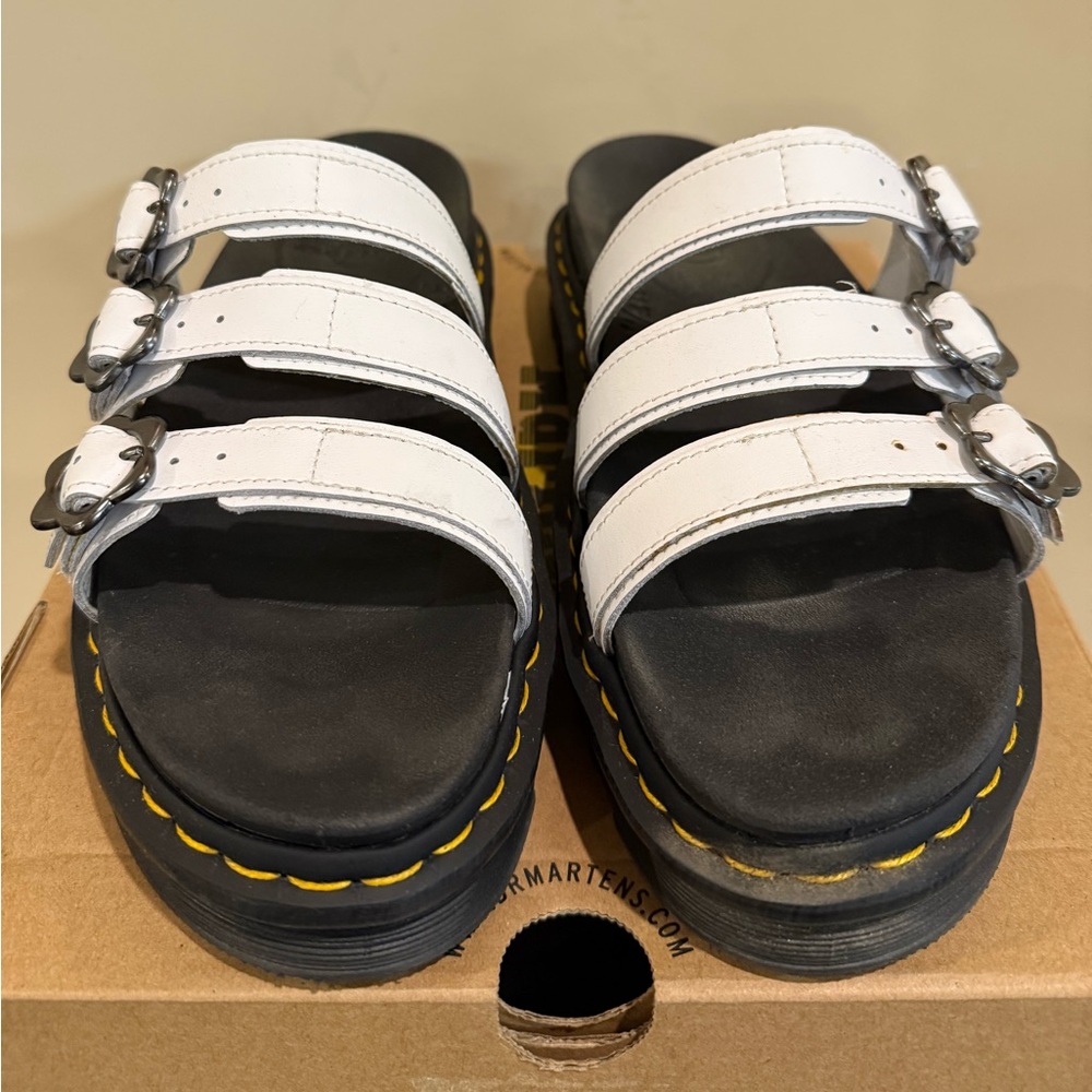 Dr. Martens White Blaire Slide Flwr Shoes Women Size 11 - Doc’s DM’s Doc Marten